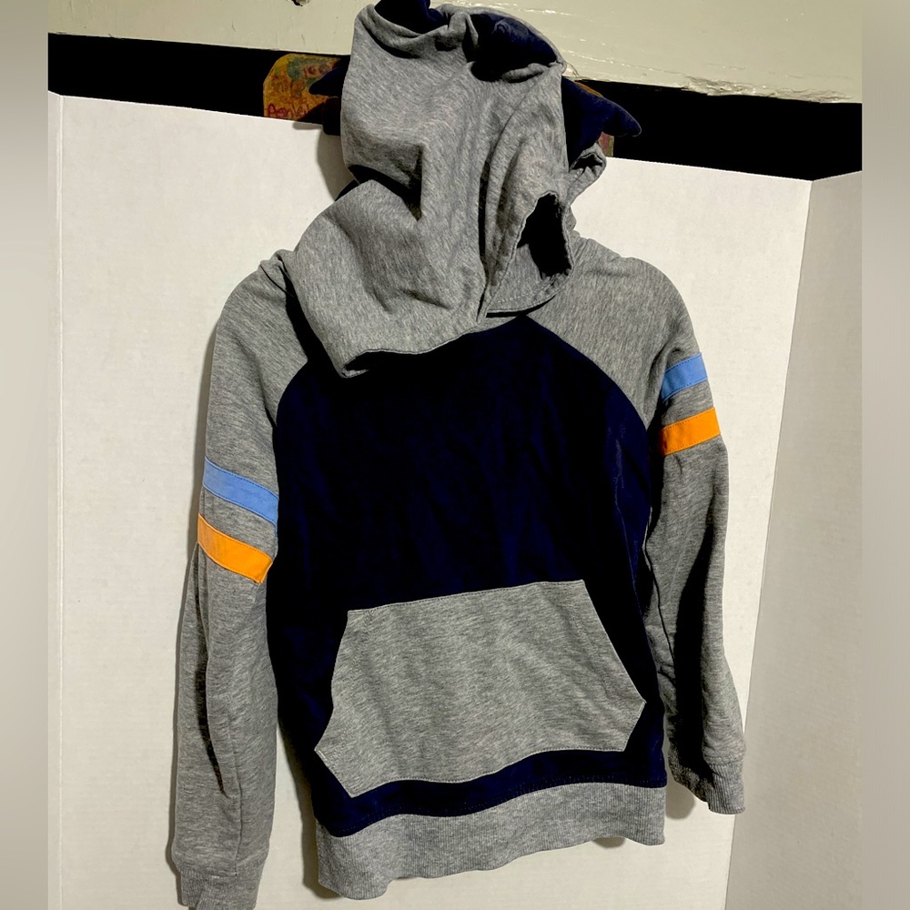 Tommy Bahamas 3T Preppy DINOSAUR lightweight hoodie pullover grey with peach